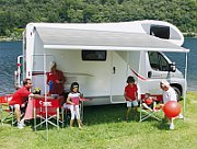Marchiză "Fiamma F45s" - 4 metri - Polar White cu pânză albastră