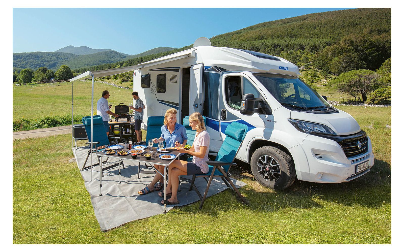 Masa de camping Berger Livenza Dark  - 100 x 68 cm