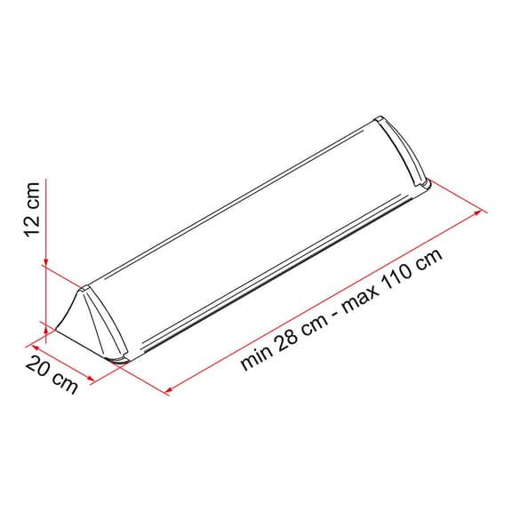 Eleron/ Deflector Fiamma universal pentru trape de acoperiș până la 90 cm