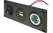 Priză încorporată Pro Car cu priză dublă USB-A