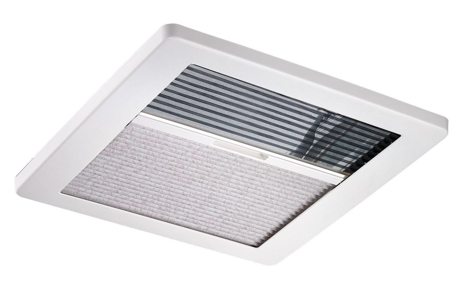 Trapă 40 x 40 Dometic  Mini Heki Style  cu deschidere basculantă si jaluzea retractabilă , pentru grosime acoperis 25 - 42 mm , cu garnitură de etanșare