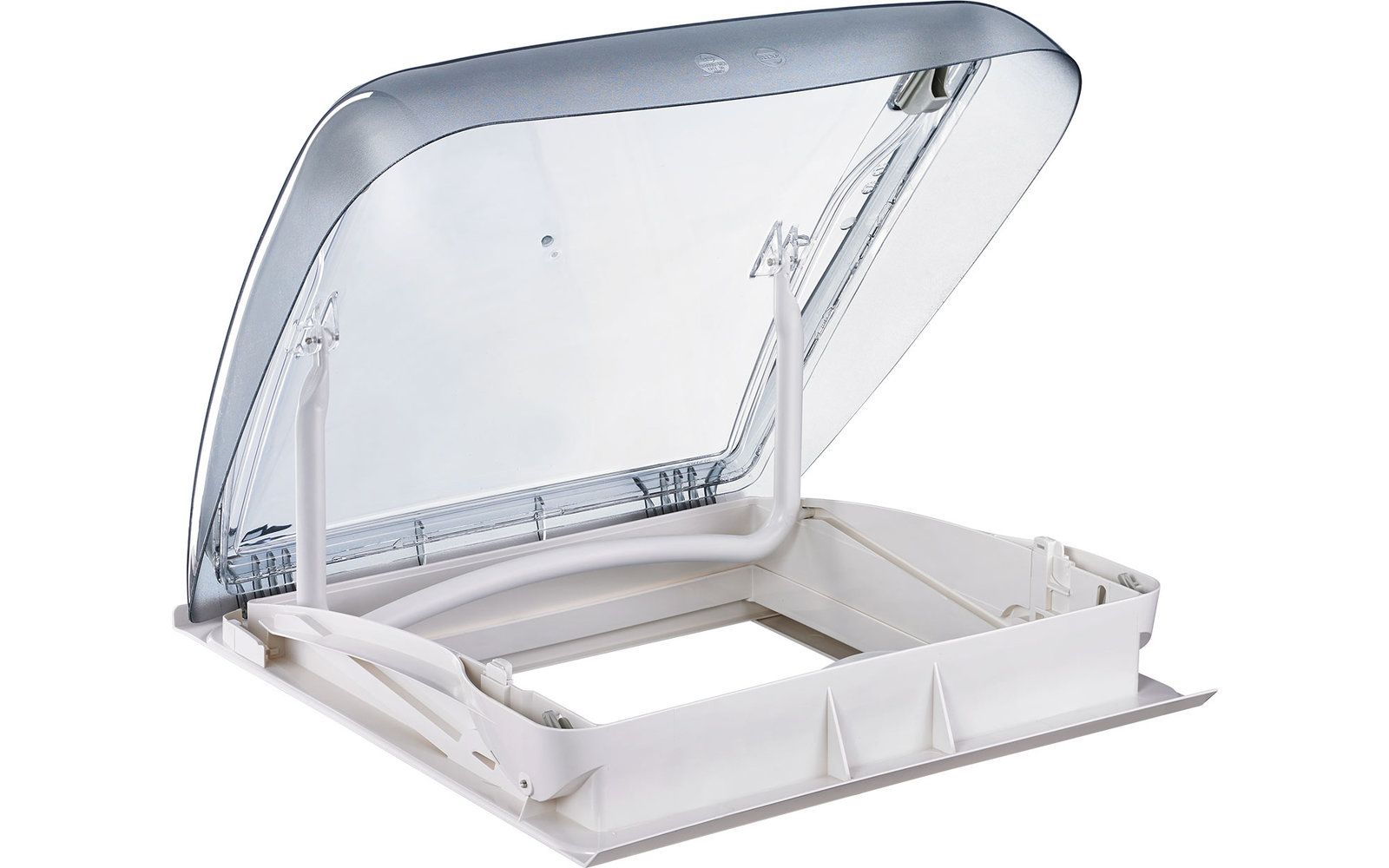 Trapă 40 x 40 Dometic  Mini Heki Style  cu deschidere basculantă si jaluzea retractabilă , pentru grosime acoperis 25 - 42 mm , cu garnitură de etanșare