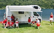 Marchiză Fiamma F45s - 375 cm - Alb cu pânză Gri