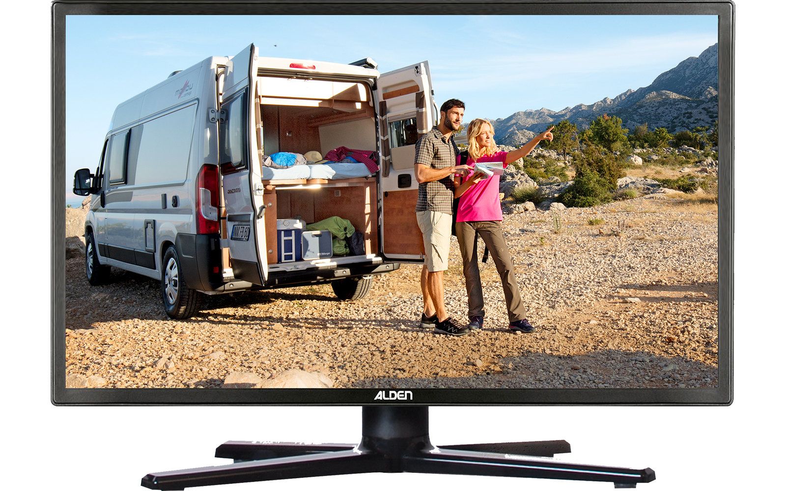 Alden Onelight 60 HD EVO Platinium- Sistem de satelit complet automat, incluzând TV LED Ultrawide de 22 inci