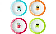 Set de farfurii pentru supă Camper Smiles 4 piese