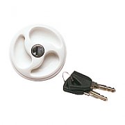 Buson / capac rezervor  apa cu butuc si cheie  - culoare Alb