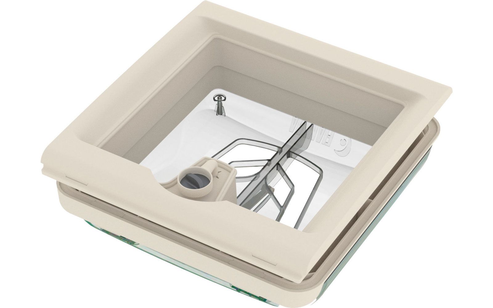 Trapă 28 x 28 Fiamma  Vent 28F Crystal  cu capac transparent si plasa de tantari