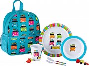 Set de veselă Camper Smiles Junior din 5 piese. inclusiv rucsac