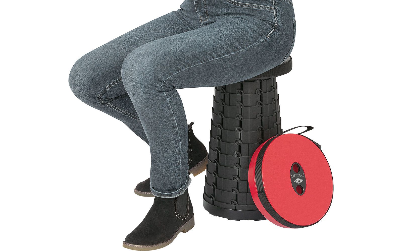 Scaun telescopic Wedo Sittogo - rosu