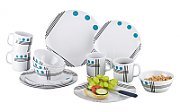 Set vesela melaminata Berger Dots 16 piese - albastru