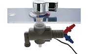Baterie de dus , apă caldă si rece , cu montaj sub blat - crom