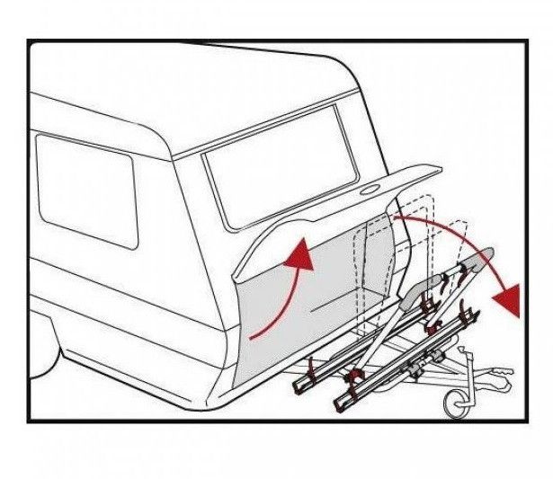 Suport de biciclete pentru proțapul rulotei Fiamma XL A