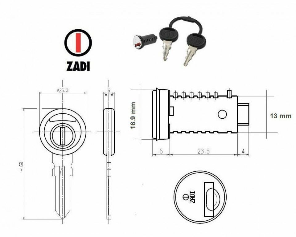 Butuc cu cheie STS/Zadi -  3 butuci + 2 chei