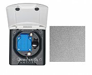 Priză universală pentru marchiză 230V cu încuietoare magnetică, gri închis