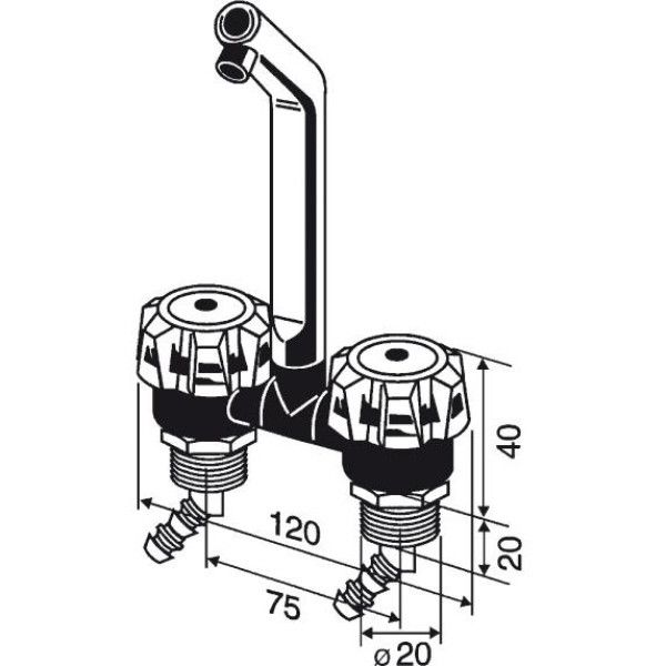 Baterie Empire De Luxe - crom