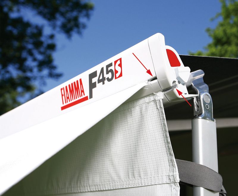 Marchiza Fiamma F45S, lungime 300 cm  , Polar White, panza  Roayl Grey