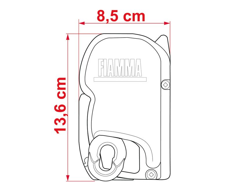 Marchiza Fiamma F45S, lungime 300 cm  , Polar White, panza  Roayl Grey