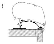 Adaptor pentru montaj marchiză Thule  Omnistor  9200/6200 - 3,50m