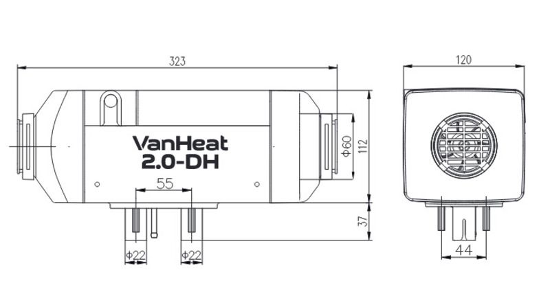 Incalzitor auxiliar diesel Carbest VanHeat 2.0-DH - 2 kW