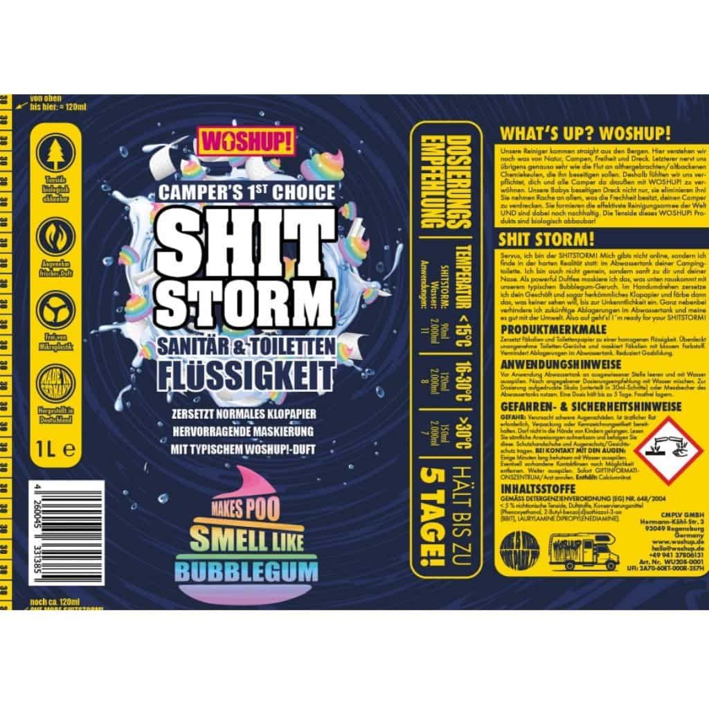 WOSHUP SHITSTORM BUBBLEGUM - Solutie pentru Wc cu aroma de Bubblegum
