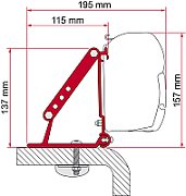 Adaptor marchiză - Fiamma Kit Roof Adapter F45/F70 - Montaj pe plafon