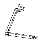 Brat articulat 2,5 m - dreapta - pentru marchiza Thule 5200 de la 3 m lungime