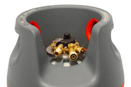 Rezervor/Butelie GPL reincarcabil din compozit cu multivală si indicator de umplere, 24/19,5l